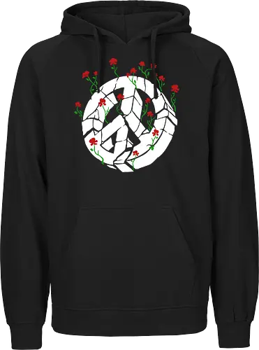 Peace Through Flowers Broken Peace Sign Art