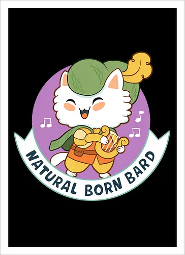 RPG Cats - Natural Born Bard