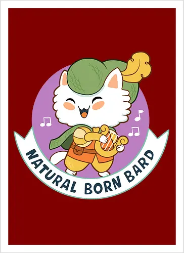 RPG Cats - Natural Born Bard