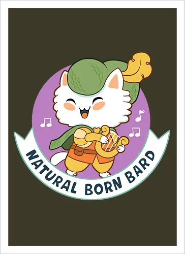 RPG Cats - Natural Born Bard