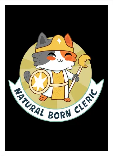 RPG Cats - Natural Born Cleric