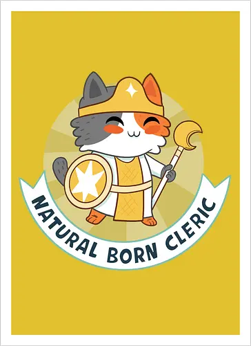 RPG Cats - Natural Born Cleric