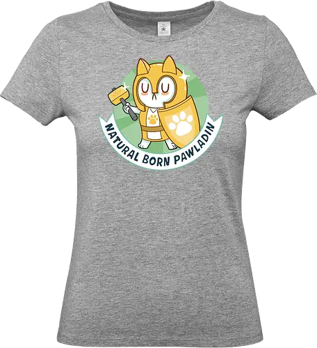 RPG Cats - Natural Born Pawladin - RPGArt, FantasyIllustration, DungeonCrawl, CuteFantasy, rpg, Pen and Paper, Katzen, fantasy katzen, Pen and paper, RPG, gaming, fantasy, D20, 20 sided dice, character classes, rollenspiel, rpg, rpg katzen - Standard T-Shirt (Frauen)