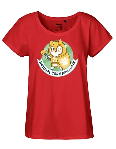 RPG Cats - Natural Born Pawladin - RPGArt, FantasyIllustration, DungeonCrawl, CuteFantasy, rpg, Pen and Paper, Katzen, fantasy katzen, Pen and paper, RPG, gaming, fantasy, D20, 20 sided dice, character classes, rollenspiel, rpg, rpg katzen - Fairtrade Girl Shirt