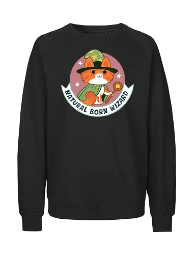 RPG Cats - Natural Born Wizard - RPGArt, FantasyIllustration, DungeonCrawl, CuteFantasy, rpg, Pen and Paper, Katzen, fantasy katzen, Pen and paper, RPG, gaming, fantasy, D20, 20 sided dice, character classes, rollenspiel, rpg, rpg katzen - Fairtrade Sweatshirt