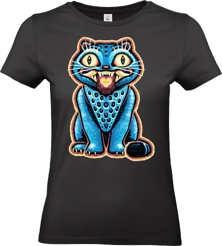 Embroidered Cat - Movie, hunter, demons, superstars, tiger, animal, cute, animation, animated - Standard T-Shirt (Frauen)