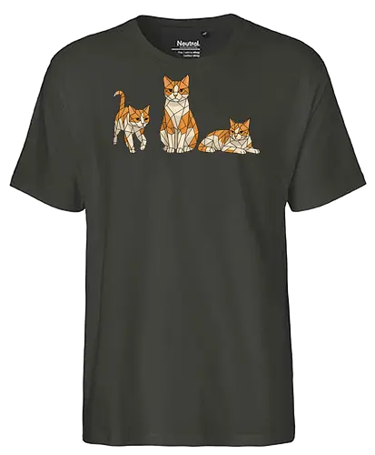 3 mal Milow - Smilow, Twitch, Streamer, Katze, Polygon - Fairtrade T-Shirt