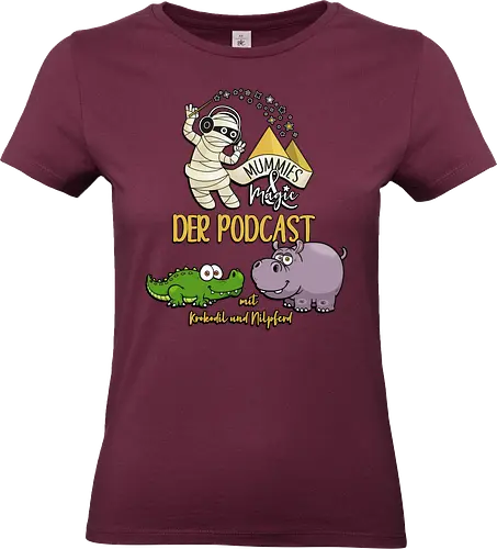 Podcast Mummies & Magic - Nilpferd, Krokodil, Mumie, Ägypten, Podcast, Pyramide - Standard T-Shirt (Frauen)