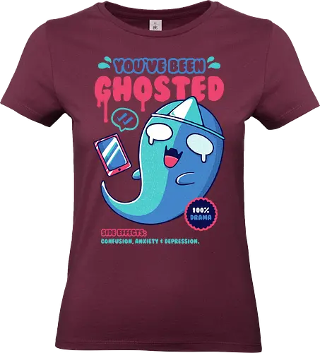 GHOSTED - ghost, halloween, cute, kawaii, joke, ghosted, funny - Standard T-Shirt (Frauen)