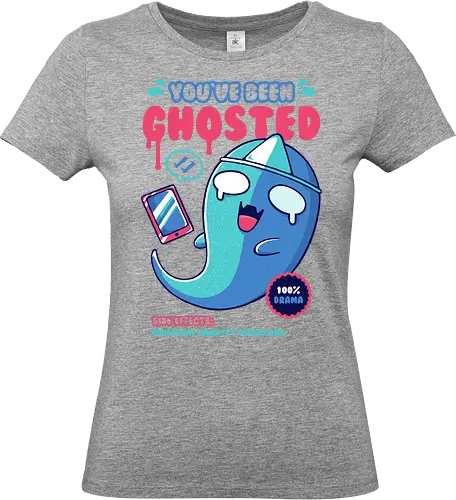 GHOSTED - ghost, halloween, cute, kawaii, joke, ghosted, funny - Standard T-Shirt (Frauen)