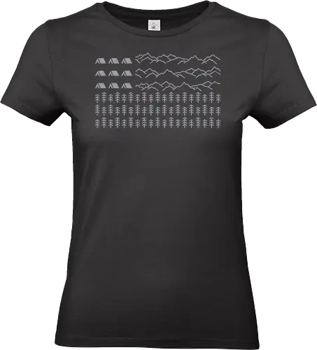 american adventure flag  - adventure, outdoor, hiking, camping, mountain, jungle, forest, flag, hobby - Standard T-Shirt (Frauen)