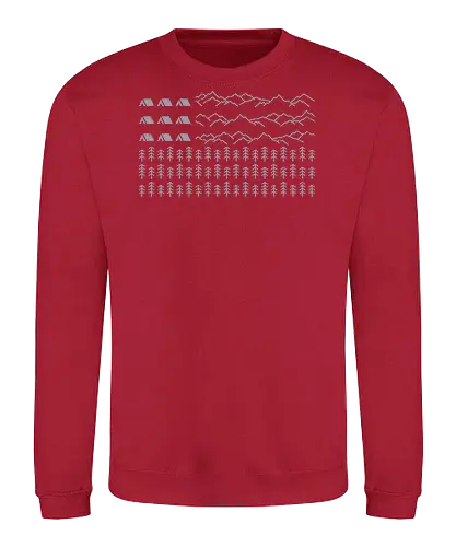 american adventure flag  - adventure, outdoor, hiking, camping, mountain, jungle, forest, flag, hobby - Sweatshirt