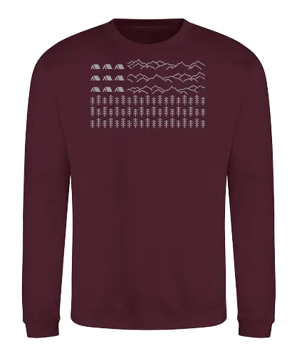 american adventure flag  - adventure, outdoor, hiking, camping, mountain, jungle, forest, flag, hobby - Sweatshirt