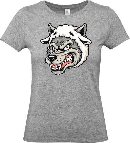 Wolf in Sheep’s Clothing - wolf in sheep’s clothing, fierce wolf art, edgy animal illustration, predator disguise design, ironic wolf cartoon, bold wolf drawing, humor animal art, alternative illustration, strong graphic design, POD wolf design, unique wolf artwork, alternative streetwear, wolf fashion illustration, dark humor cartoon, funny predator prey art, dangerous wolf design, gothic wolf style, angry wolf face art, statement t-shirt print, edgy wolf lovers gift - Standard T-Shirt (Frauen)