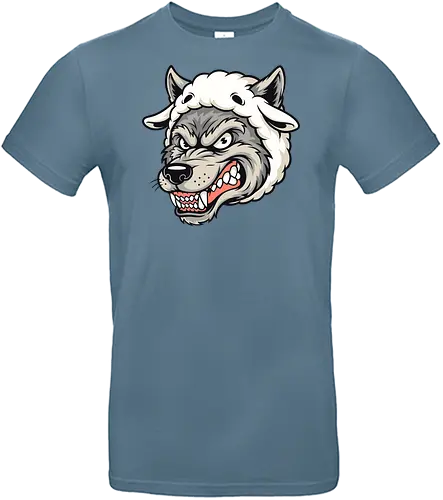 Wolf in Sheep’s Clothing - wolf in sheep’s clothing, fierce wolf art, edgy animal illustration, predator disguise design, ironic wolf cartoon, bold wolf drawing, humor animal art, alternative illustration, strong graphic design, POD wolf design, unique wolf artwork, alternative streetwear, wolf fashion illustration, dark humor cartoon, funny predator prey art, dangerous wolf design, gothic wolf style, angry wolf face art, statement t-shirt print, edgy wolf lovers gift - Standard T-Shirt