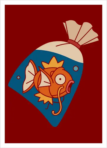 Fish in a Bag Splash Pocket Anime Art