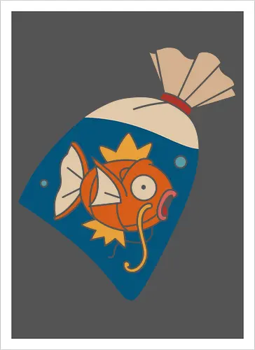 Fish in a Bag Splash Pocket Anime Art