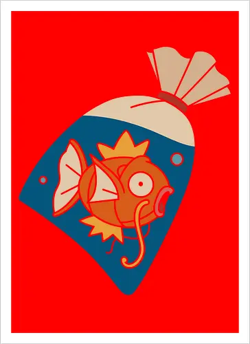 Fish in a Bag Splash Pocket Anime Art