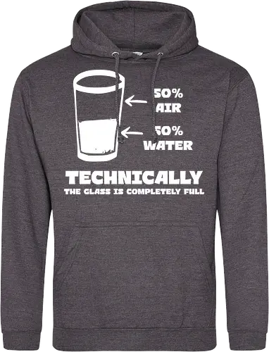 Technisch gesehen ist das Glas komplett voll – Lustiges Motiv