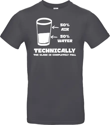 Technisch gesehen ist das Glas komplett voll – Lustiges Motiv