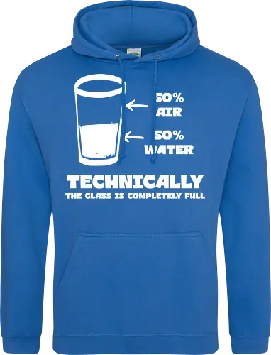 Technisch gesehen ist das Glas komplett voll – Lustiges Motiv