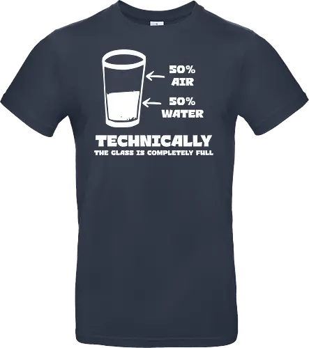 Technisch gesehen ist das Glas komplett voll – Lustiges Motiv