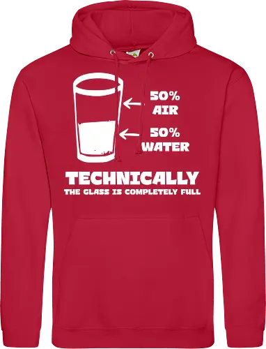 Technisch gesehen ist das Glas komplett voll – Lustiges Motiv