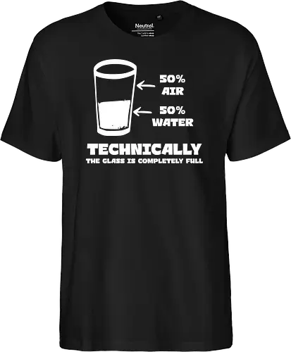 Technisch gesehen ist das Glas komplett voll – Lustiges Motiv