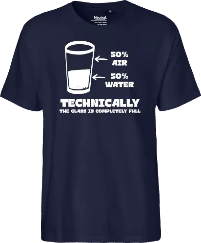 Technisch gesehen ist das Glas komplett voll – Lustiges Motiv
