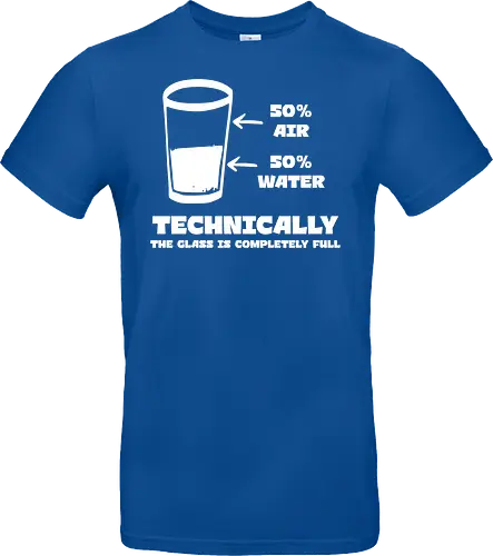 Technisch gesehen ist das Glas komplett voll – Lustiges Motiv
