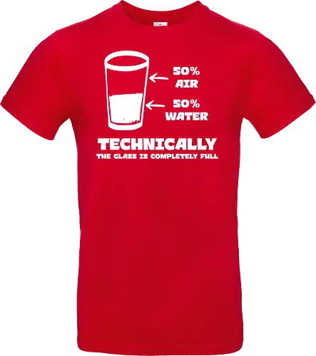 Technisch gesehen ist das Glas komplett voll – Lustiges Motiv