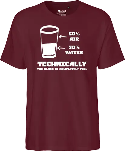 Technisch gesehen ist das Glas komplett voll – Lustiges Motiv