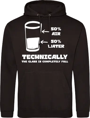 Technisch gesehen ist das Glas komplett voll – Lustiges Motiv