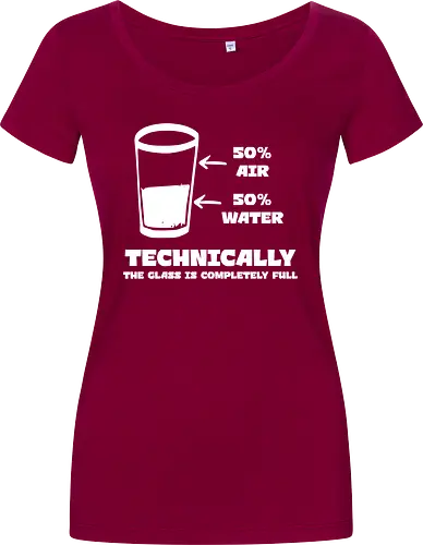 Technisch gesehen ist das Glas komplett voll – Lustiges Motiv