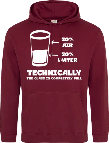 Technisch gesehen ist das Glas komplett voll – Lustiges Motiv