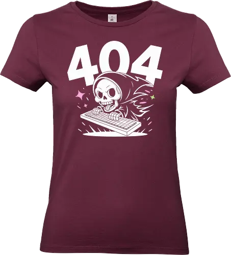 404 Error: The Page is Dead - 404 error, grim reaper, tech humor, programmer, dead link, gaming, developer, website not found, funny skeleton, IT support, coder gift, internet humor - Standard T-Shirt (Frauen)