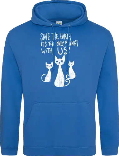 Save the cats - cats, save the earth, funny, global warming, funny cats - Standard Hoodie