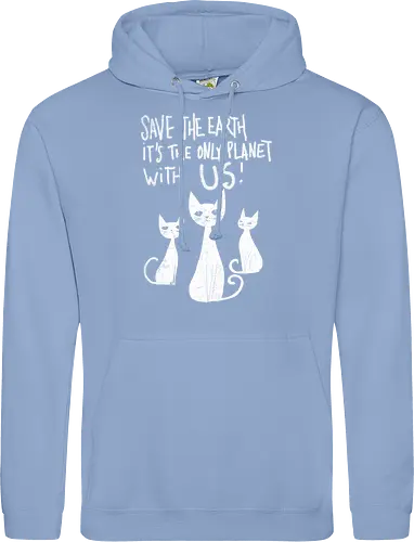 Save the cats - cats, save the earth, funny, global warming, funny cats - Standard Hoodie