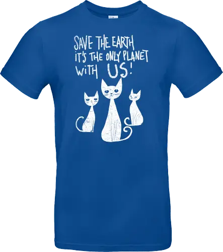 Save the cats - cats, save the earth, funny, global warming, funny cats - Standard T-Shirt