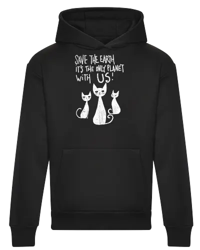 Save the cats - cats, save the earth, funny, global warming, funny cats - Heavyweight Hoodie