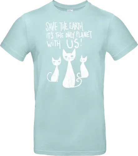 Save the cats - cats, save the earth, funny, global warming, funny cats - Standard T-Shirt