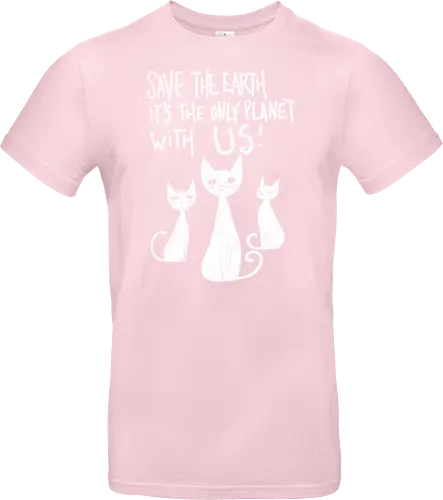 Save the cats - cats, save the earth, funny, global warming, funny cats - Standard T-Shirt