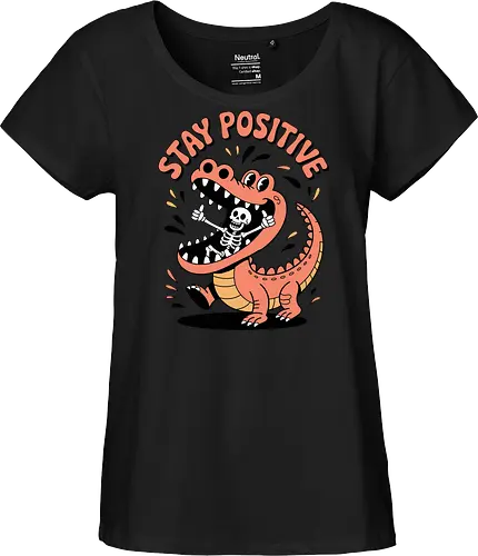 Stay Positive Dinosaur Skeleton