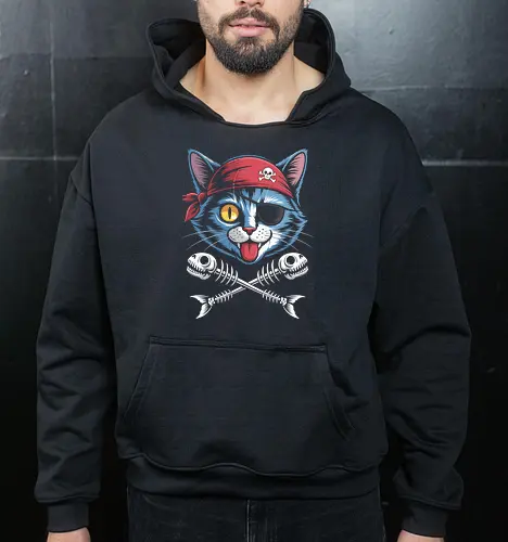 Pirate Cat Skull Crossbones