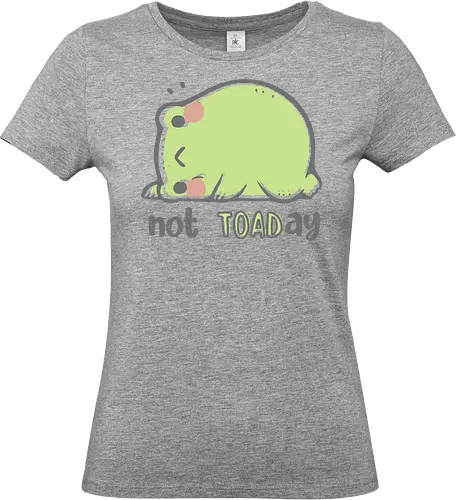 Not TOADay - cute, xmorfina, not today, toad, funny, hilarious, puns, humor, frog, stress, mental health, negative, sarcasm, morning, monday - Standard T-Shirt (Frauen)