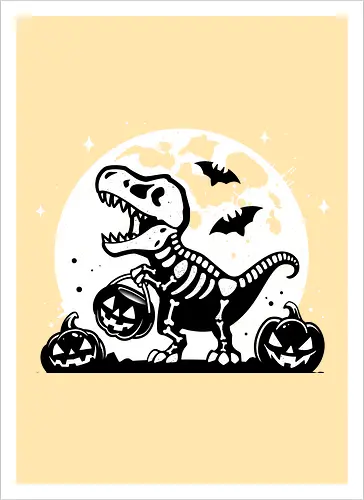Spooky T-Rex Skeleton