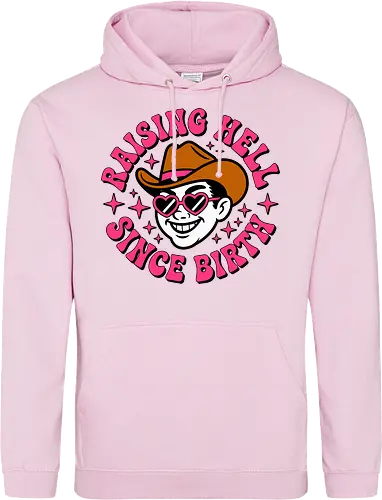 Raising Hell Since Birth Retro Funny