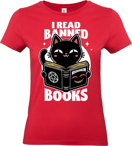 Cat Book Necronomicon  - black cat, dark magic, h.p. lovecraft, cthulhu, necronomicon, book, library, bookworm, horror, fun, funny, nerd, geek, neko, pet - Standard T-Shirt (Frauen)