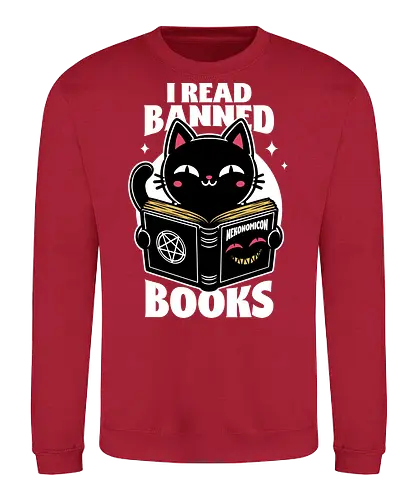 Cat Book Necronomicon  - black cat, dark magic, h.p. lovecraft, cthulhu, necronomicon, book, library, bookworm, horror, fun, funny, nerd, geek, neko, pet - Sweatshirt