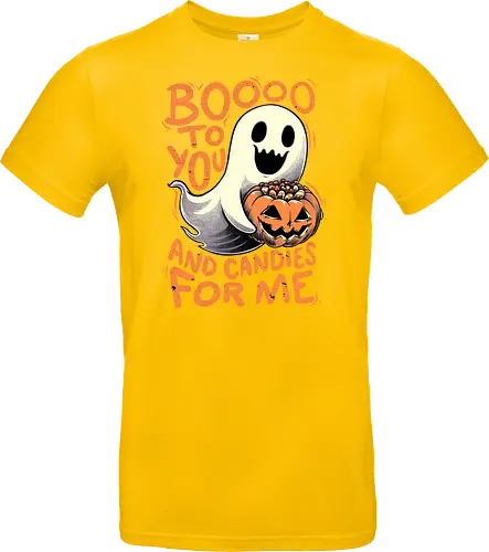 Halloween Ghost Candies  - Halloween, Spooky, Spooky Season, Mystery, trick or treat, trick r treat, cute, happy, Candy, Candy Corn, Horror, October, Surprise, creepy, ghost, pumpkin, boo - Standard T-Shirt